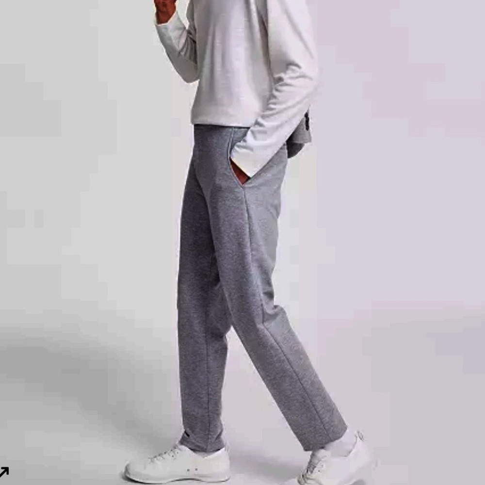 Men’s Alfani pants soft elastic waist casual pants grey L